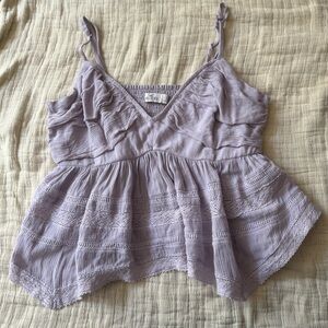 Hollister Lavender Babydoll Top